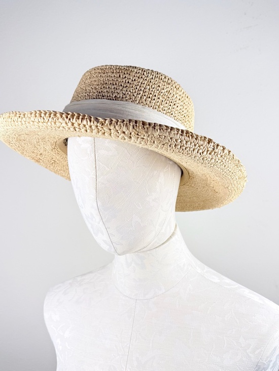 Scala Manarola OS Wide Brim Raffia Straw Hat With Cream Band main image 8